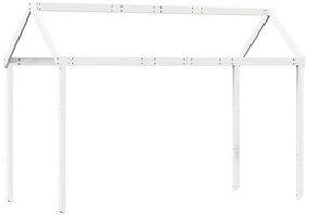 Beliche com telhado 90x200 cm madeira de pinho maciça branco