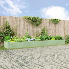 vidaXL Floreira Verde Pastel 195 x 100 x 45 cm Aço Galvanizado