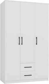 Roupeiro Mandeville 116, Branco, 205x120x52cm, 102.4 kg, Portas para roupeiro: Com dobradiças