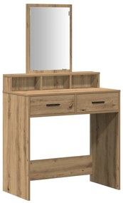 Tocador vidaXL com Gavetas Carvalho Artisan 79x41x140 cm