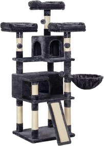 Árvore para gatos FEANDREA, Condomínio para gatos XXL 172 cm, Cinza Fumê PCT019G01