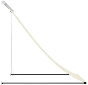 Toldo retrátil 150x150 cm tecido e aço cor creme