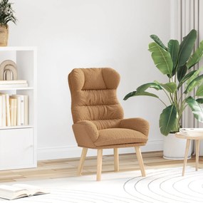 Poltrona Relaxante vidaXL Bege em tecido semelhante a lã