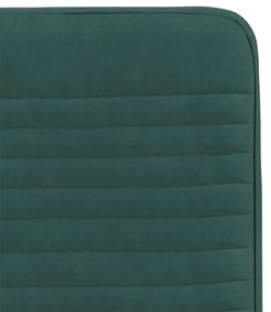 Cadeiras de jantar 6 pcs veludo verde-escuro