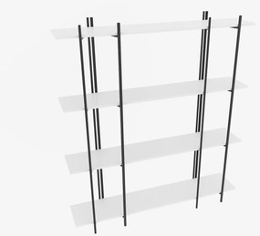 Estante Moss – Branco e Preto – 160x180x29,6 cm