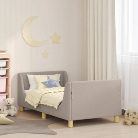 vidaXL Estrutura de Cama Infantil com Cabeceira Cinzento-claro