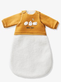 Saco de bebé com mangas amovíveis, Carneirinho amarelo medio liso com motivo
