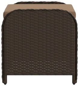 Banco de jardim com almofadão 58x46x46 cm vime PE castanho