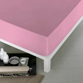 Lençol de Baixo Ajustável Naturals Cor de Rosa Cama de 100 100 X 200 cm