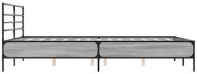 Estrutura de cama 160x200 cm derivados de madeira/metal