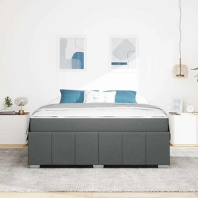 Estrutura da Cama Cinzento escuro 180 x 200 cm tecido