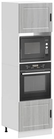 vidaXL Armários forno 2 pcs Porto derivados de madeira cinzento sonoma