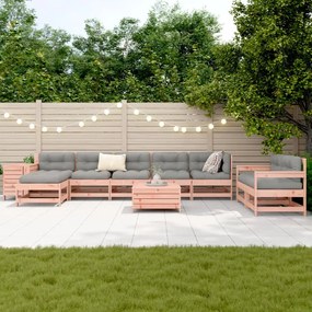 10 pcs conjunto sofás jardim madeira abeto-de-douglas