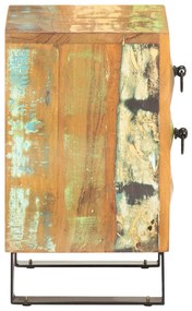 Mesa de cabeceira 40x30x50 cm madeira recuperada maciça
