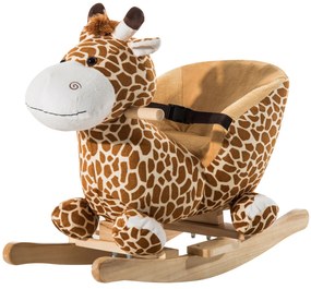 ® Cavalito de Baloiço bebé +18 meses Cadeira de Baloiço de Girafa 60x33x45cm