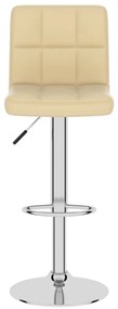 Banco de bar couro artificial cor creme