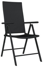 9 pcs conjunto de jantar para jardim preto