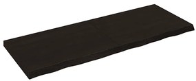 vidaXL Tampo de mesa 160x60x(2-6) cm carvalho tratado castanho-escuro