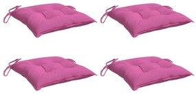 Almofadões para cadeira 4 pcs 40x40x7 cm tecido rosa