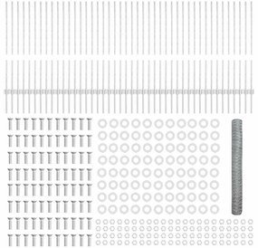 Postes de Cerca vidaXL 22 pcs U-Channel 100 cm Aço Galvanizado