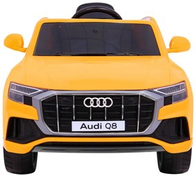 Carro elétrico para Crianças 12V Audi Q8 LIFT Rodas de EVA, Assento de couro Amarelo