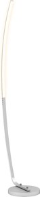 Candeeiro de pé LED com 3 níveis de luminosidade reguláveis, candeeiro de pé moderno com interruptor no pé, prateado