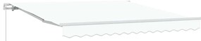 Toldo Retrátil Manual Branco 350x250 cm