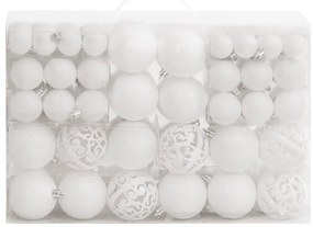 111 pcs conjunto de enfeites de Natal poliestireno branco