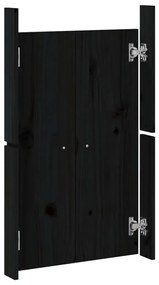 Portas de cozinha para exterior 50x9x82 cm pinho maciço preto