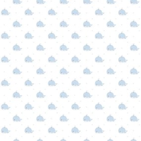 Papel Infantil LULLABY 223-1 Baleine azul
