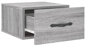 Mesas de cabeceira de parede 2 pcs 35x35x20 cm cinzento sonoma
