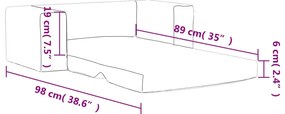 Sofá-cama infantil de 2 lugares pelúcia macia rosa