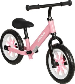 AIYAPLAY Bicicleta de Equilíbrio para Crianças 2-5 Anos com Rodas Luminosas e Silenciosas, Assento e Guiador Ajustáveis, Rosa | Aosom Portugal