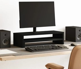vidaXL Suporte para monitor 54x22x15 cm derivados de madeira preto