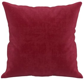 Almofadas decorativas 2 pcs 40x40 cm veludo vermelho tinto