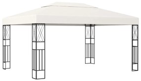 vidaXL Gazebo 3x4 m tecido creme