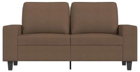 Sofá de 2 lugares tecido 120 cm castanho