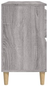 Móvel p/ lavatório 80x33x60 cm derivados madeira cinza sonoma