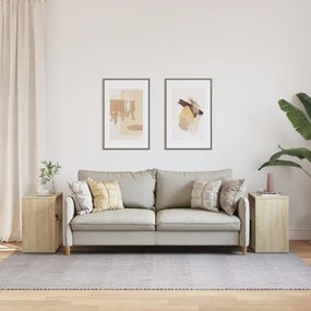 Mesas apoio 2 pcs 50x30x50 cm derivados madeira carvalho sonoma