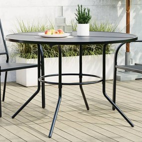 vidaXL Mesa de pátio redonda Ø110x72,5 cm aço revestido a pó antracite