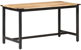 Mesa de jantar 140x70x76 cm madeira de mangueira maciça áspera