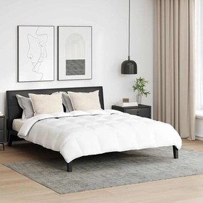 vidaXL Edredom de Inverno com travesseiro 3 pcs Branco Pena de ganso