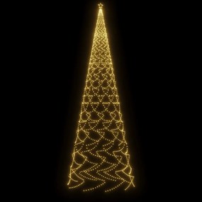 Árvore de Natal com espigão 3000 luzes LED 800 cm branco quente