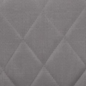 Banco de bar Lazio em tecido e com estrutura branca 46 x 83-104 x 49 cm Cinzento
