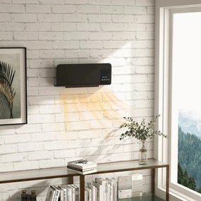 Aquecedor Elétrico de Parede - Preto - 54,5x12x21,5 cm - ABS - 1000W/2