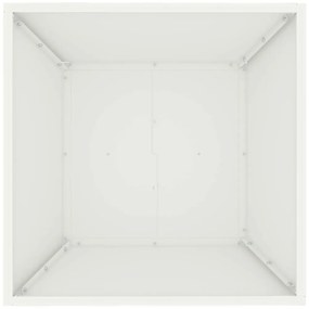 Cachepô Jardim Branco 50x50x15 cm Aço