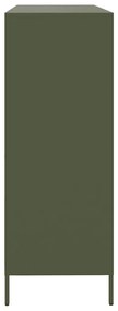 Aparador 135x39x103,5 cm aço laminado a frio verde-azeitona