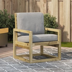 Cadeira de jardim 57,5x63x76 cm madeira de pinho impregnada
