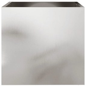 Vaso/floreira 42x40x39 cm aço inoxidável prateado