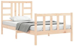 Cama sem colchão 90x200 cm madeira de pinho maciça